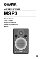 Yamaha MSP-3 - Owners Manual 